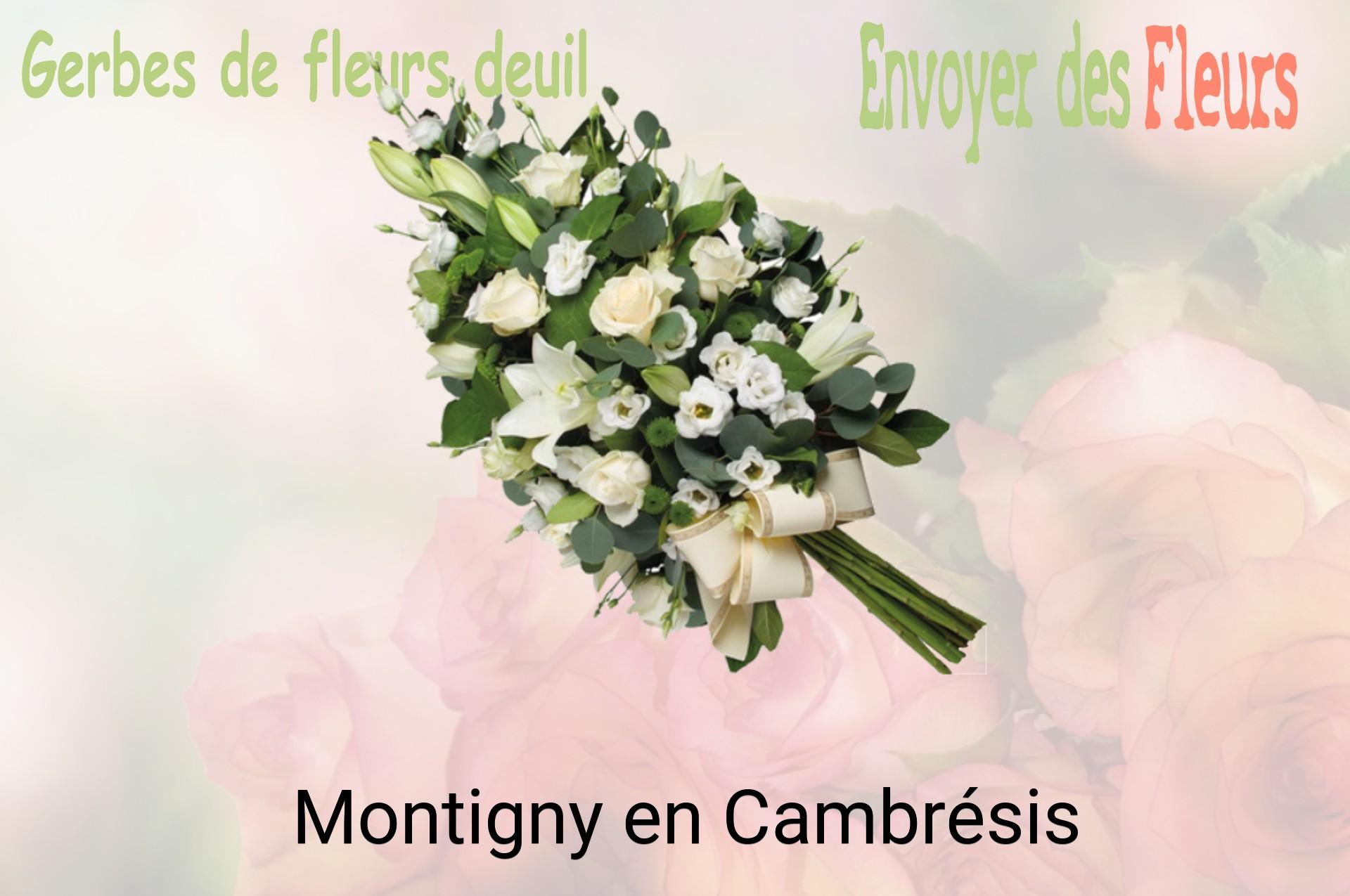 Gerbe de fleurs de deuil livrée à Montigny-en-Cambrésis